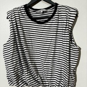 Joe's Jeans Monochrome Striped Muscle Tee